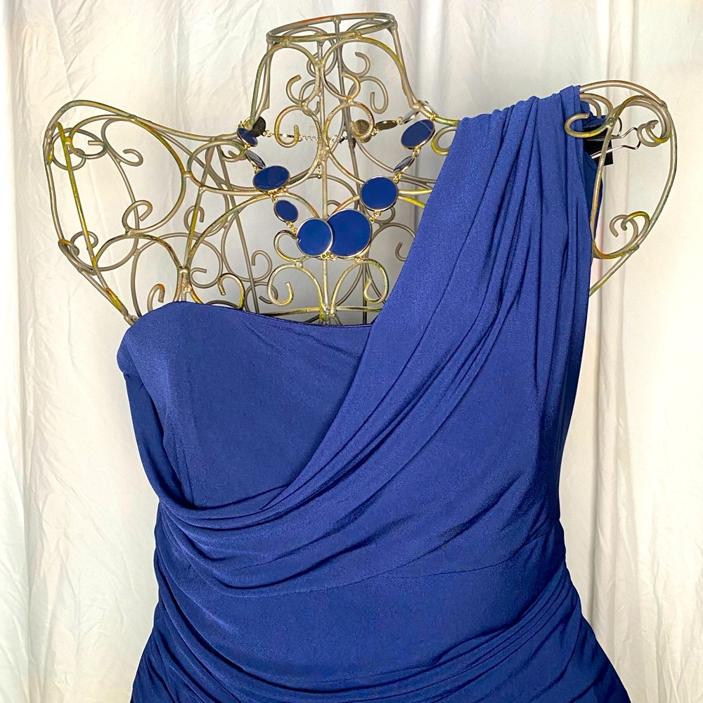 Single strap Blue Dazzling Dress